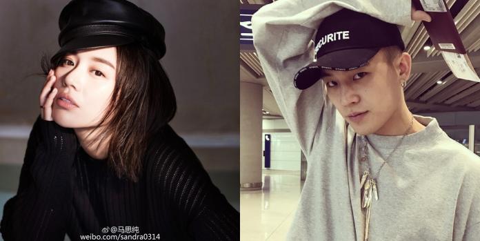 ▲馬思純（左）與歐豪戀愛中。（合成圖／翻攝自馬思純、歐豪微博，2017.03.02）