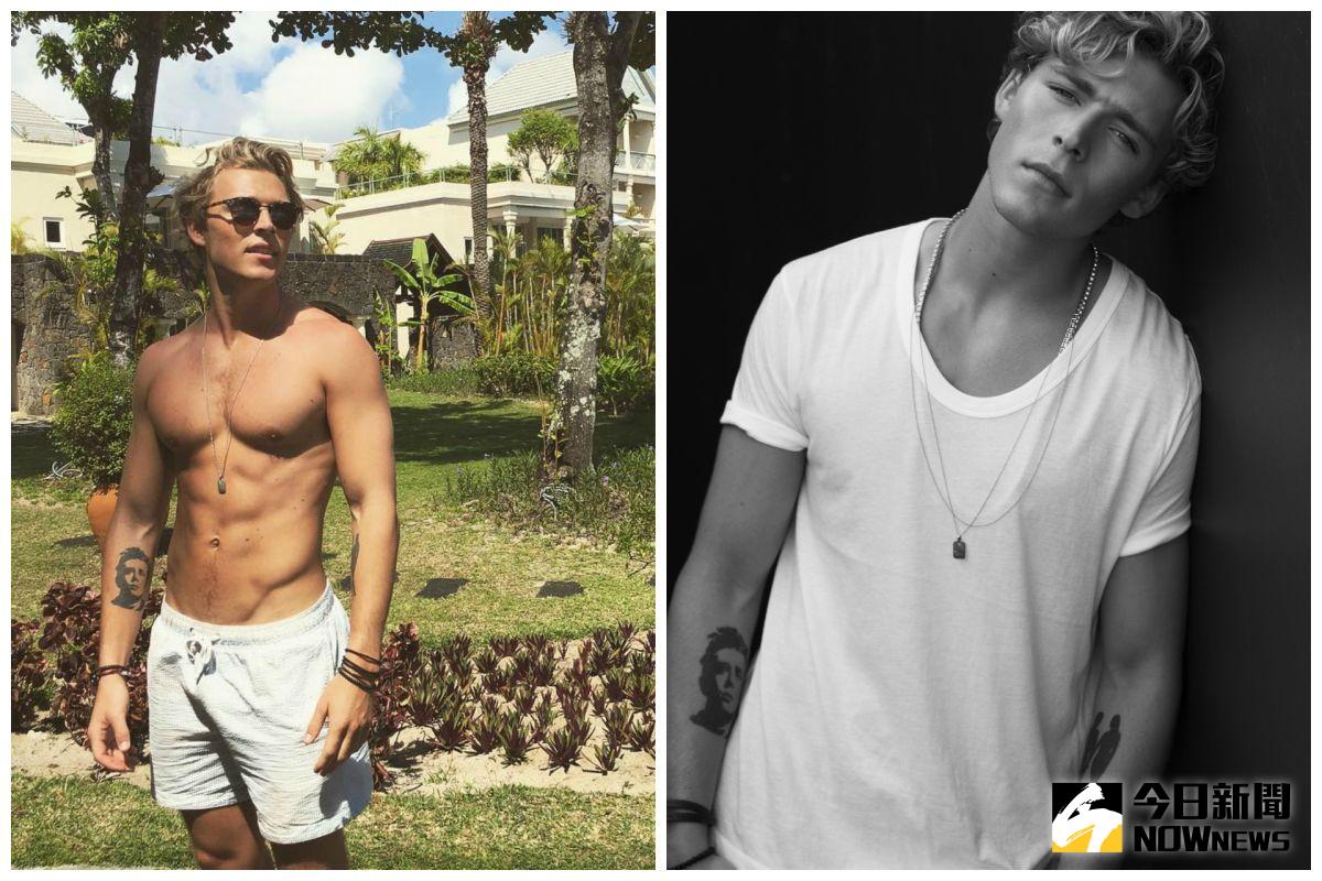 ▲丹麥男神歌手克里斯多福使用APP搞笑變臉。（圖／翻攝自Instagram，2017.03.13）