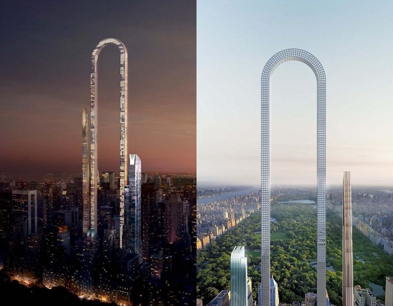 ▲U型摩天大樓將落座紐約，成世界最長建築。（圖／翻攝自dailymail）