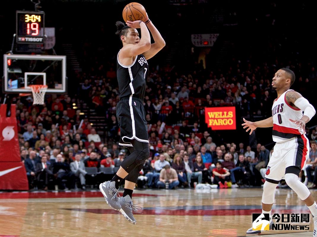 ▲林書豪（投籃者）此役外線手感火燙。（圖／美聯社／達志影像）