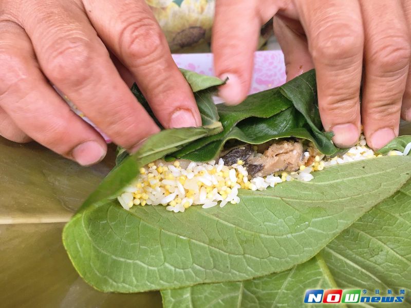 ▲魯凱族傳統美食【小米粽】，是一種類似粽子的食物。（圖／記者宋德威攝，2017.3.28）