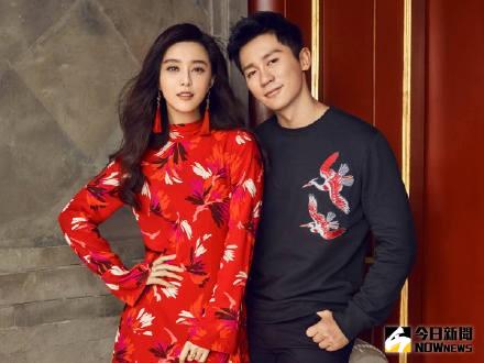 ▲范冰冰（左）和李晨愛得高調。（圖／翻攝自H&M中國微博，2017.03.13）