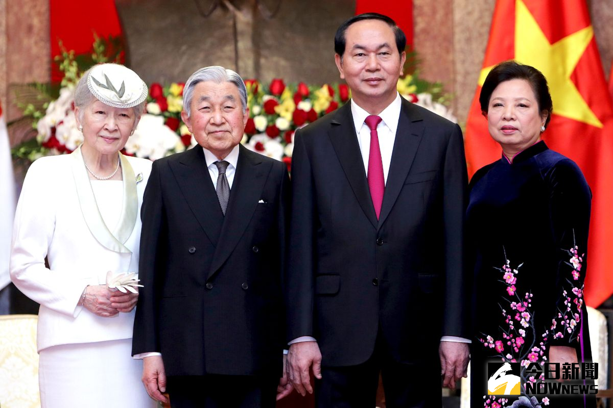 ▲日本天皇明仁夫婦首度訪問越南，希望促進兩國友好關係。（圖／達志影像／美聯社）