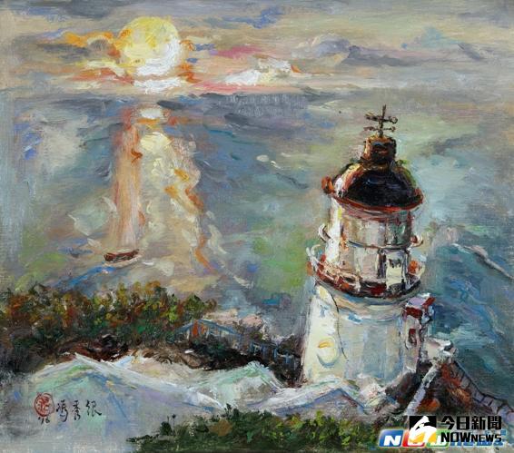 ▲馮秀銀的油畫擅長結合生活和藝術，並展現寫實風格。（圖／桃園市立圖書館提供,2017.3.22）