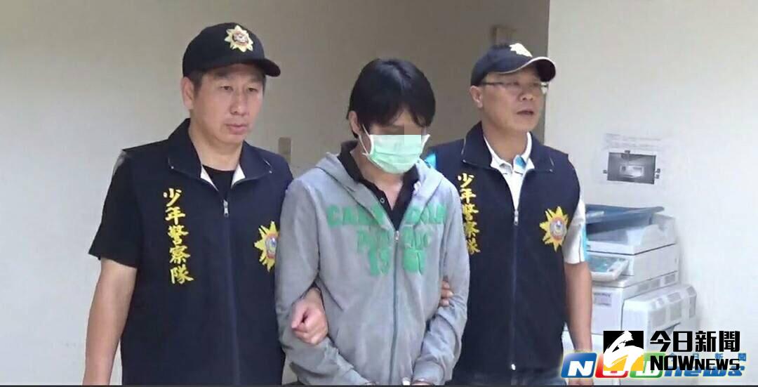 ▲戴姓嫌犯遭警方逮捕。（圖／高雄市政府警察局少年警察隊提供，2017.3.28）