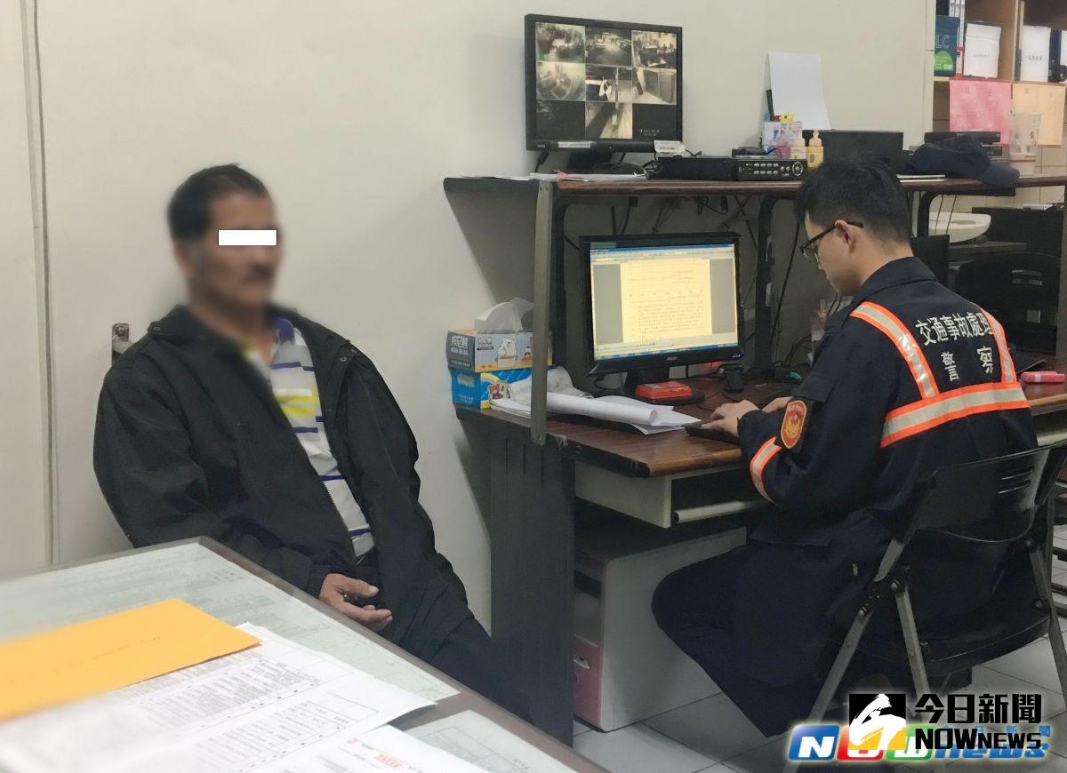▲酗酒雷男每次喝酒後即有暴力行為，警方將他逮捕移送法辦，避免憾事擴大發  生。（圖／記者蘇榮泉翻攝，2017.03.28）