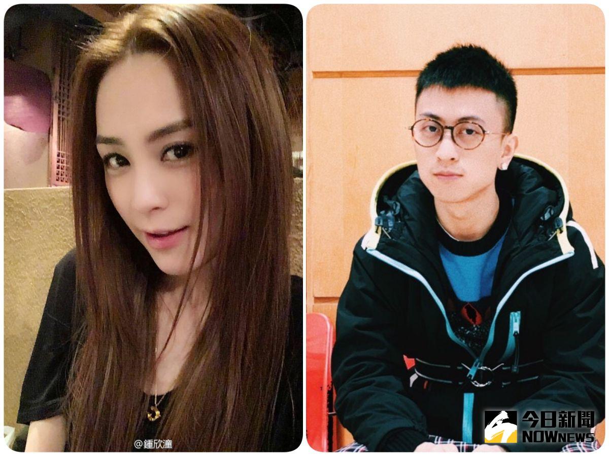 ▲阿嬌（左）被爆祕戀富二代，與秦奮在籃球場邊大玩「捏捏樂」。（合成圖／翻攝自阿嬌、秦奮微博，2017.03.21）