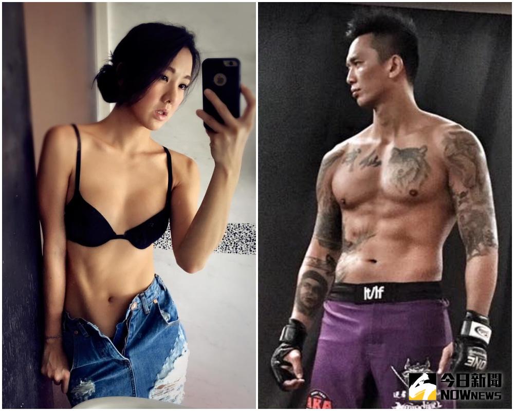 ▲格鬥家男友黃育仁（右）「每日一求婚」，劉雨柔爆料甜蜜大絕招。（合成圖／翻攝自劉雨柔臉書，2017.03.05）