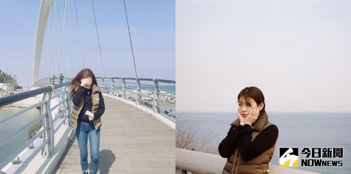 ▲曹惠晶上傳一系列在海邊的唯美意境照。（圖／翻攝自曹惠晶IG，2017.03.09）