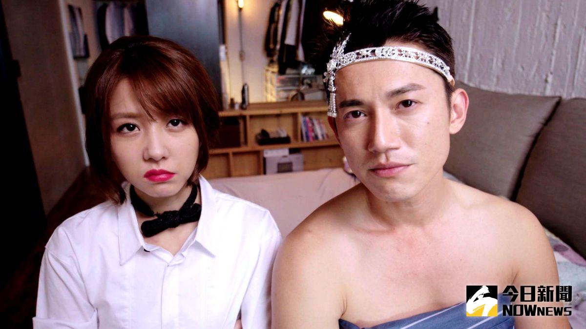 ▲吳慷仁（右）、邵雨薇七夕放閃。（圖／三立）