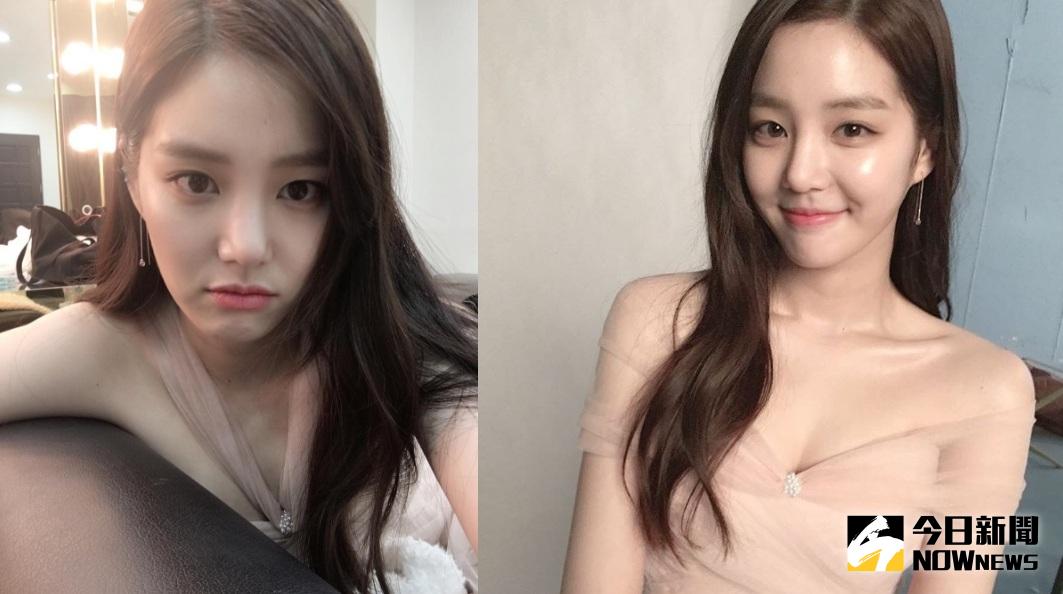 ▲李侑菲在IG上大曬穿禮服的美照，讓粉絲大讚皮膚好。（圖／翻攝自李侑菲IG，2017.03.08）