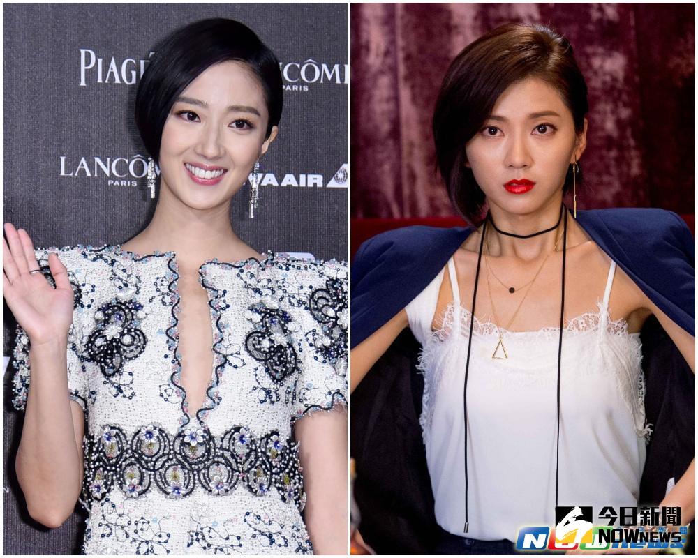 ▲蔡黃汝（右）剪短頭髮撞臉桂綸鎂。（合成圖／三立、NOWnews資料照）