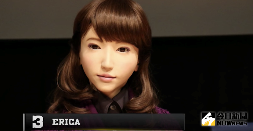 ▲正妹機器人Erica。（圖／翻攝自YouTube）