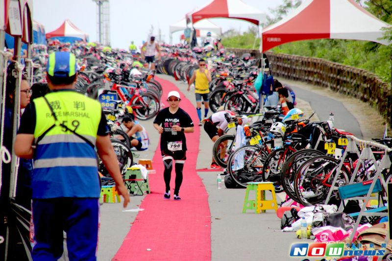 ▲「2017台東普悠瑪鐵人三項賽」，今（8）日起一連兩天在台東森林公園展開，首日辦理226公里及113公里賽程。（圖／記者劉修銘攝，2017 .04 .08）
