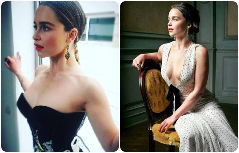 ▲艾蜜莉亞身材火辣，新戲中上空「床戰」男主角。（合成圖／翻攝自Instagram，2017.04.30）