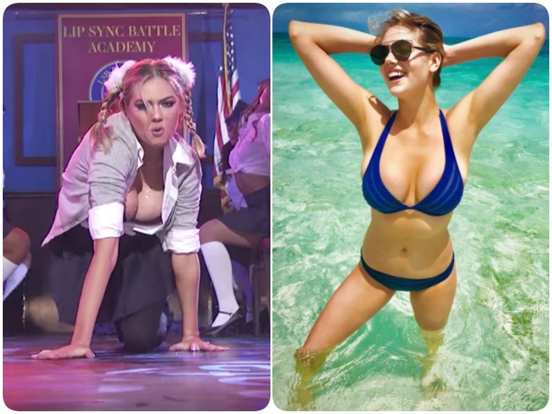 ▲美國波神在節目上大玩變裝，還直接對著鏡頭大跳M字腿。（圖／翻攝自IG、YouTube，2017.04.25）