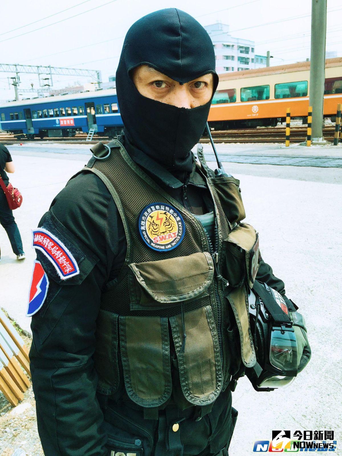 ▲【特警】是警察或其他執法機構中的特種部隊成員，與軍事化特種部隊不同；而特警部隊也專責高度危險性的警察任務，例如拯救人質、拘捕擁有強大火力的疑犯以至恐怖分子。（圖／記者宋德威攝，2017.4.25）