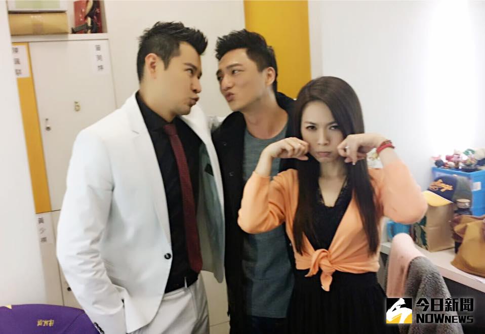 ▲陳宇風（左）和藍葦華在《甘味人生》中都是反派角色，和星卉諜對諜。（圖／翻攝自陳宇風臉書，2017.04.24）