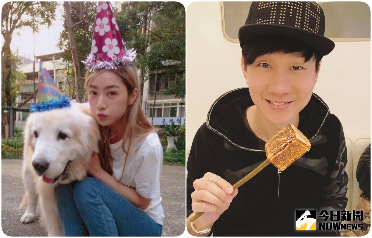 ▲林采薇放出林俊傑的照片，稱他是毛孩子的「爸爸」。（合成圖／翻攝自臉書，2017.04.12）