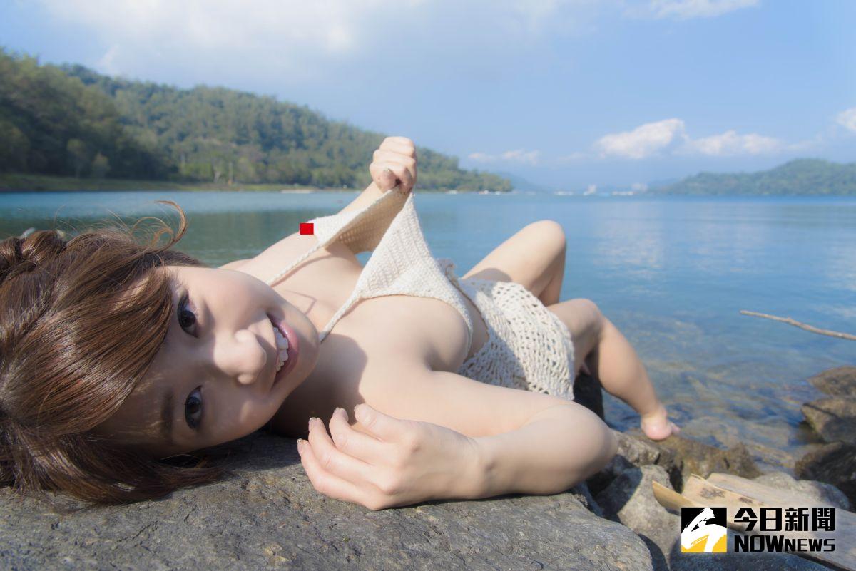 ▲尾上若葉還沒來台，就先放送掀衣「露點」照。（圖／又水，2017.04.07）