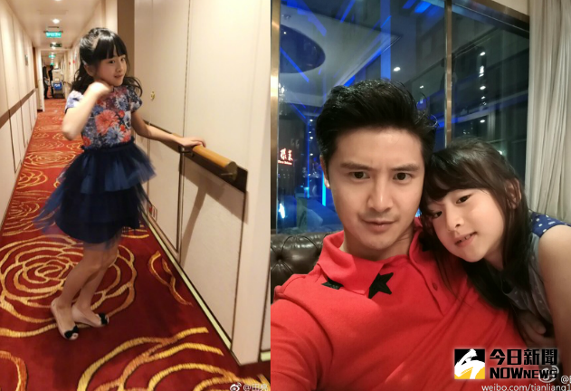 ▲田亮（右圖左）4年前帶女兒「森碟」上《爸爸去哪兒》父女倆一夕爆紅。（合成圖／翻攝自田亮微博，2017.04.06）