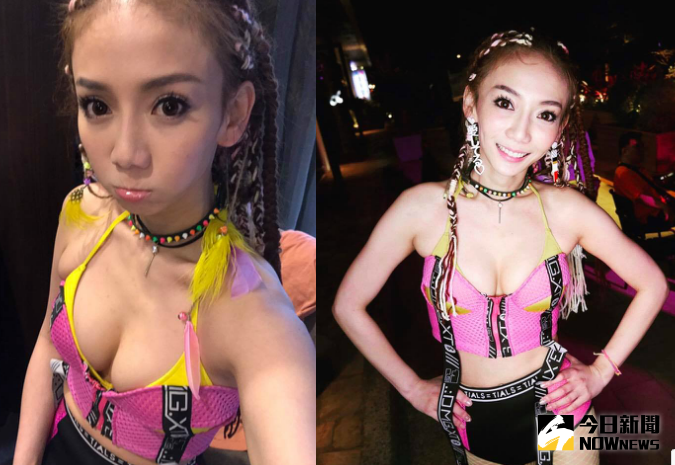 ▲劉喬安昨（2）日在墾丁音樂派對上，穿性感馬甲，露出傲人雙峰。（合成圖／翻攝自劉喬安臉書，2017.04.03）