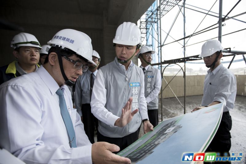 ▲新竹市「福林非營利幼兒園」6月底完工，林智堅視察工程，宣布明年招收180個名額 。（圖／記者陳志偉攝，2017.4.11）