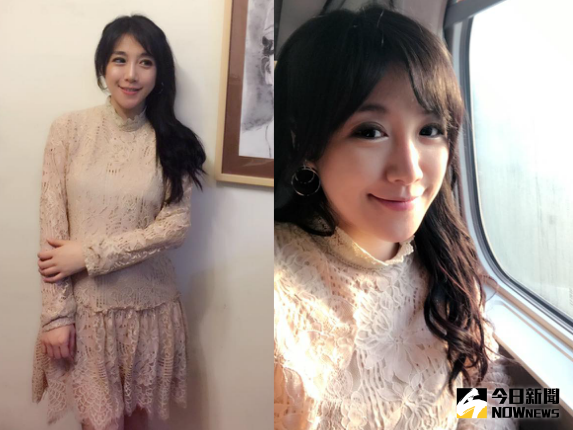 ▲佩佩目前懷孕4個月，日前第一次感覺到胎動，讓她嚇到打電話給依依求救。（合成圖／翻攝自佩佩臉書，2017.04.12）