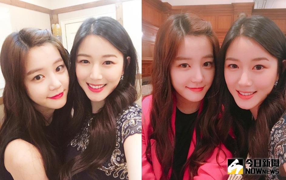 ▲李多寅（左圖右、右圖右）與李侑菲都各自在IG貼出合照。（圖／翻攝自李多寅、李侑菲IG，2017.04.29）