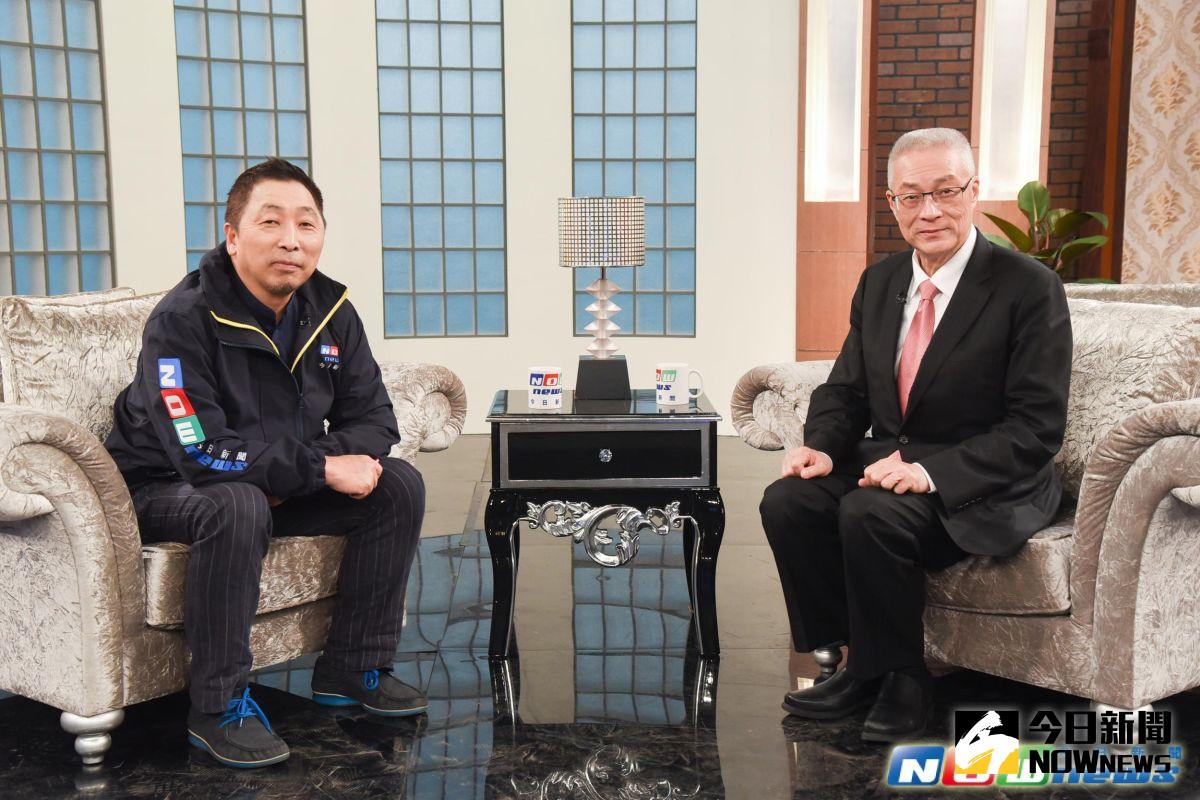 ▲前副總統吳敦義上NOWnews直播節目《龍談大小事》。（圖／記者陳明安攝，2017.4.27）