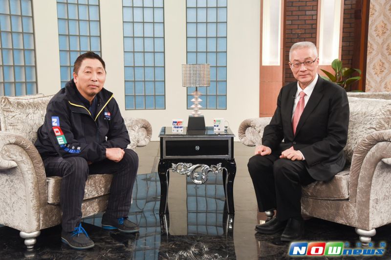 ▲前副總統吳敦義上NOWnews直播節目《龍談大小事》。（圖／記者陳明安攝，2017.4.27）