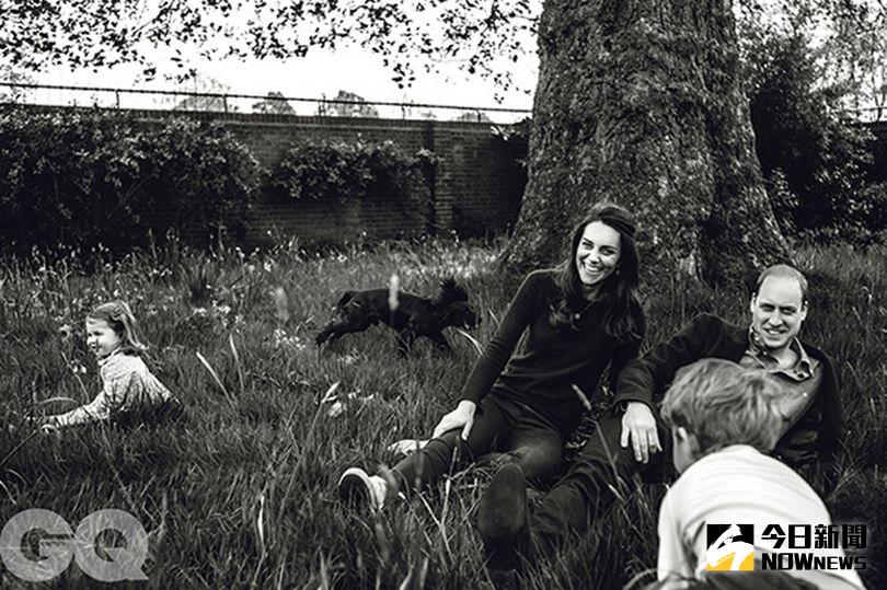 ▲威廉王子全家的生活照難得曝光。（圖／GQ）