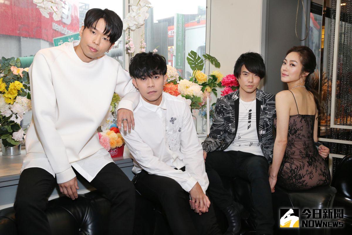 ▲「LIR」由Linah（松岡李那）、Ivan（王友良）和雙人男團R-ICE李礎業、鄧佑剛3組藝人組成。（圖／KING Enterprises提供，2017.05.09）