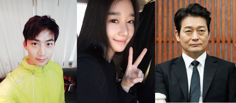 ▲玉澤演（左起）、徐睿知、趙成夏主演的韓劇《救救我》，預計於韓國時間8月播出。（圖／翻攝自玉澤演推特、韓網、THE K2臉書，2017.05.02）