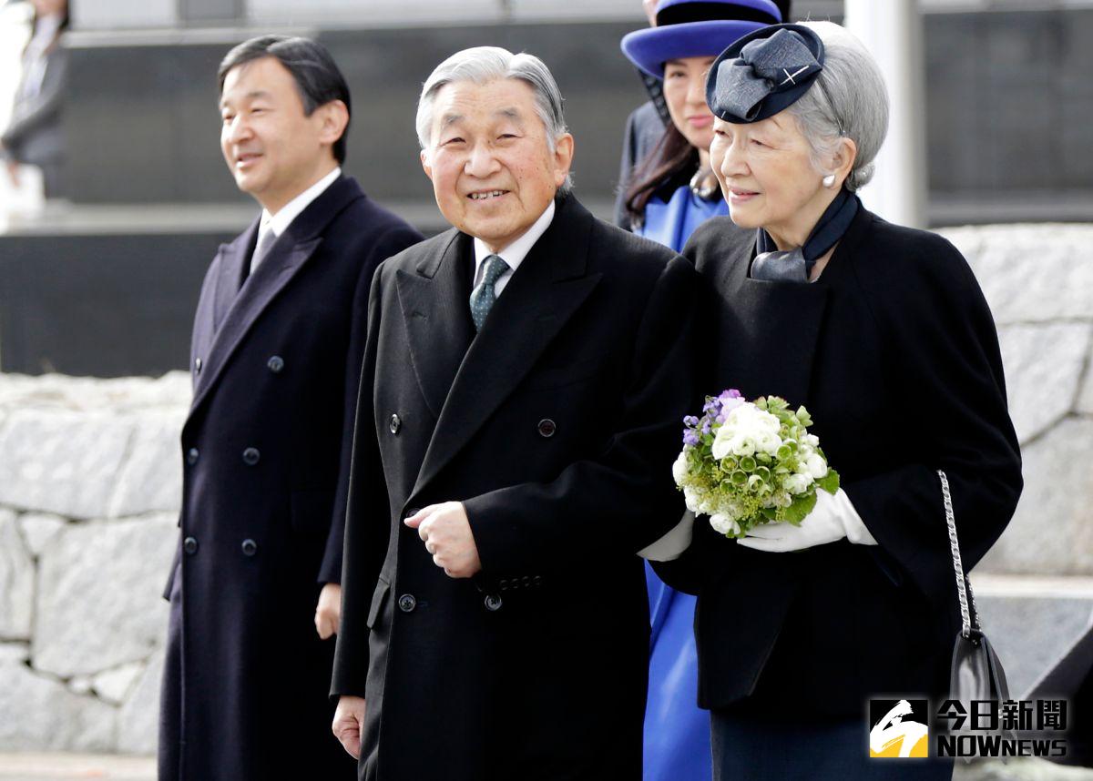 ▲明仁天皇夫婦與皇太子德仁。（圖／達志影像／美聯社）