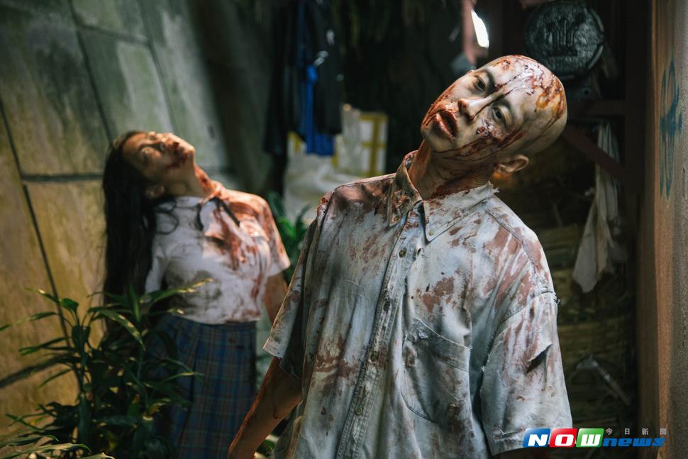 ▲《今晚打喪屍》的逼真喪屍妝，還嚇到片中演員。（圖╱華映，2017.06.28）