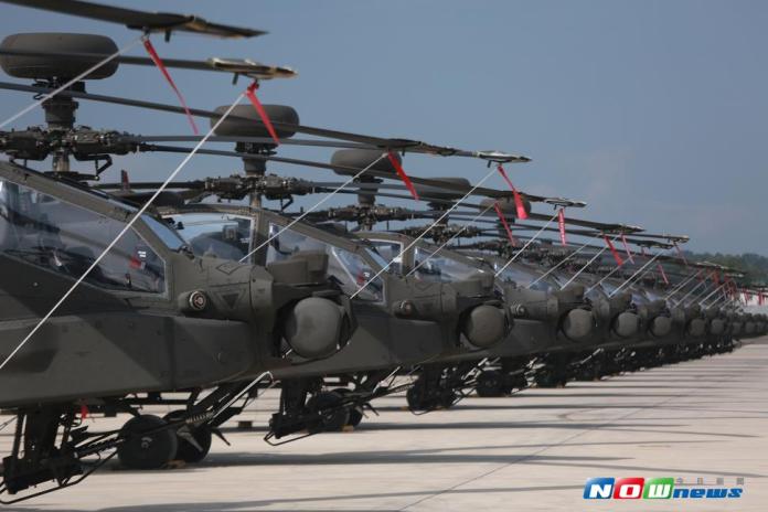 陸軍阿帕契攻擊直升機作戰隊28日成軍（圖／陸軍司令部提供 , 2017.6.28）