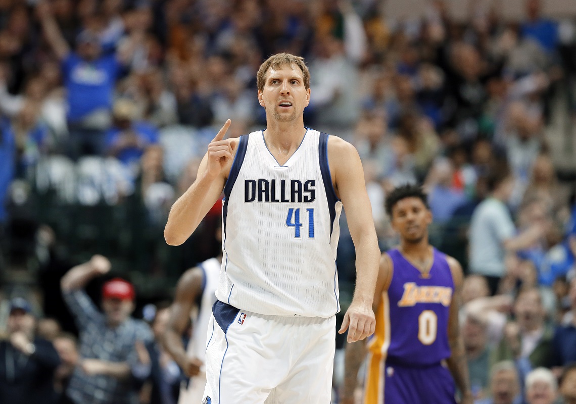 ▲小牛招牌球星Dirk Nowitzki獲選為年度最佳隊友。（圖／美聯社／達志影像）