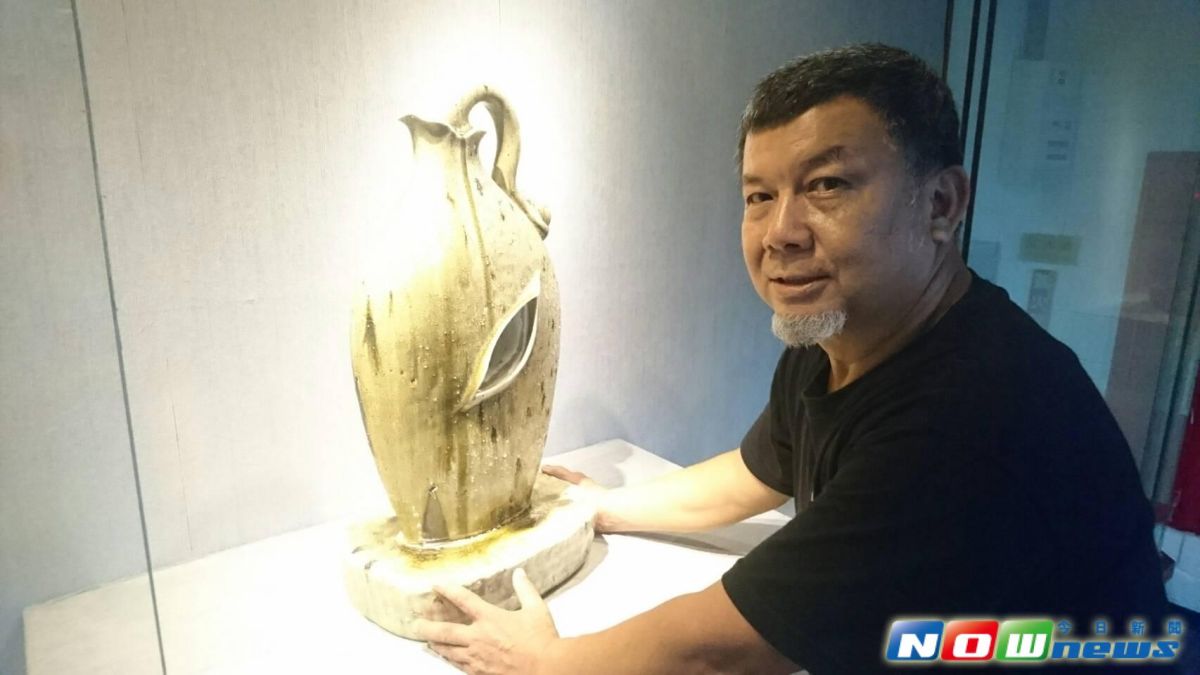 ▲燒出「未來陶」！林瑞華超高溫環保柴燒在文化局美術館展出。（圖／文化局提供，2017.6.21）