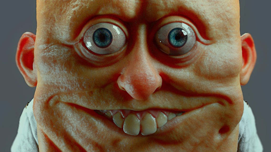 ▲一位來自美國加州21歲的3D藝術家米蓋爾，利用3D列印技術打造出驚悚版海綿寶寶。（圖／翻攝自as.com）