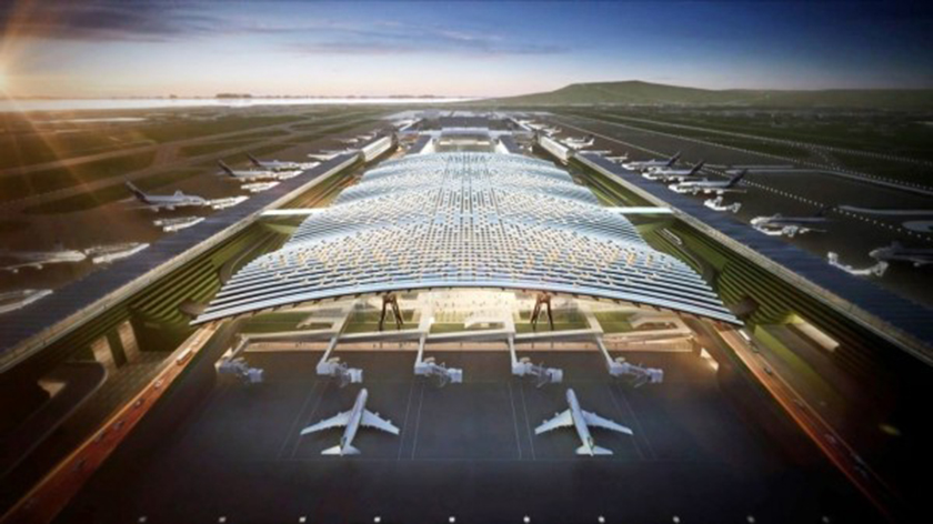 ▲桃園機場第三航廈將融合台灣島嶼之美，預計2021年試營運。（圖／桃園機場提供）