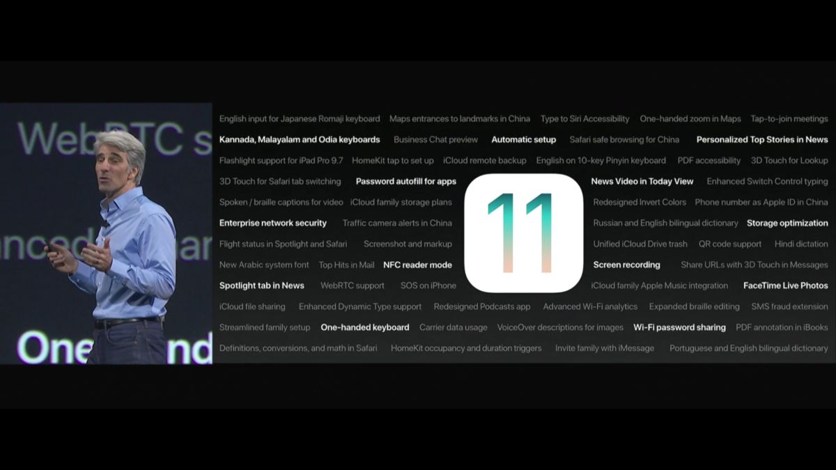 ▲iOS 11已經開放測試版供用戶測試使用。（圖／翻攝WWDC直播）