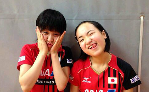 日本乒壇新星平野美宇和伊藤美誠。