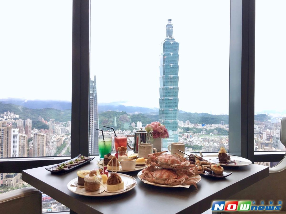▲台北市最高的自助餐廳「 INPARADISE 饗饗」即將於 6 月 20 日正式開幕，窗戶外面就是101美景。（圖／記者陳致宇攝）