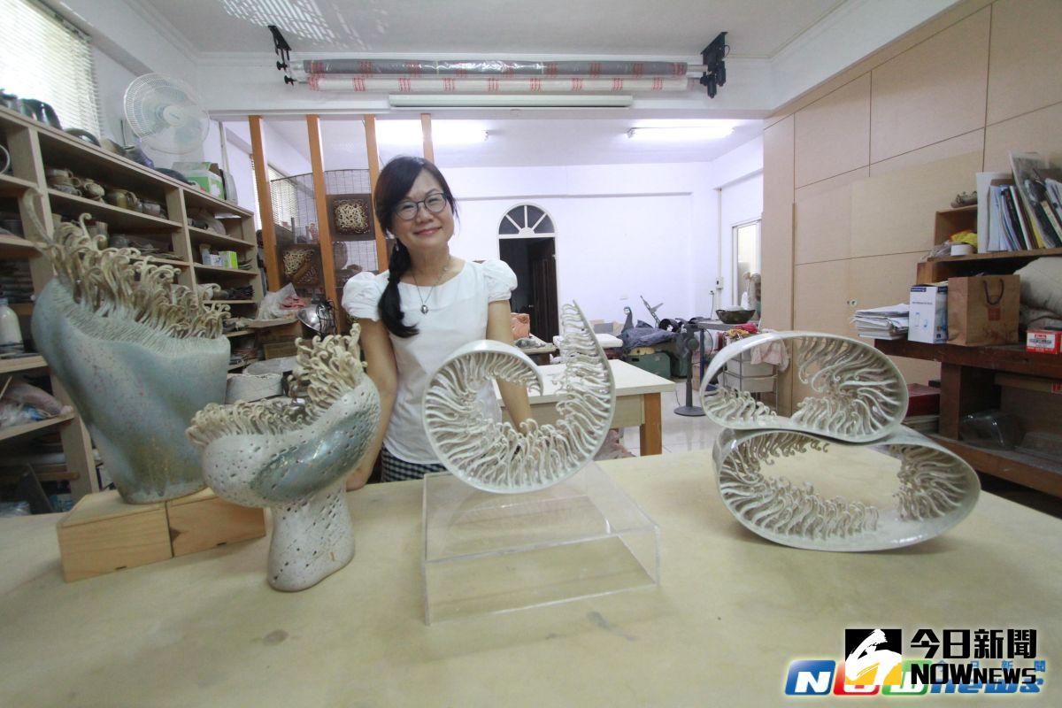 ▲受總統府力邀展出的彭雅美，下月初作品就會放置於總統府藝廊，呈現給各國重要人士觀賞，提升台灣在國際上的形象。（圖／記者鄭志宏攝,2017.06.12）