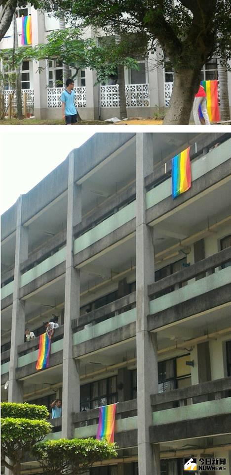 ▲懸掛彩虹旗議題近日在建中校園引發討論。（圖／翻攝自「黑特建中」臉書）