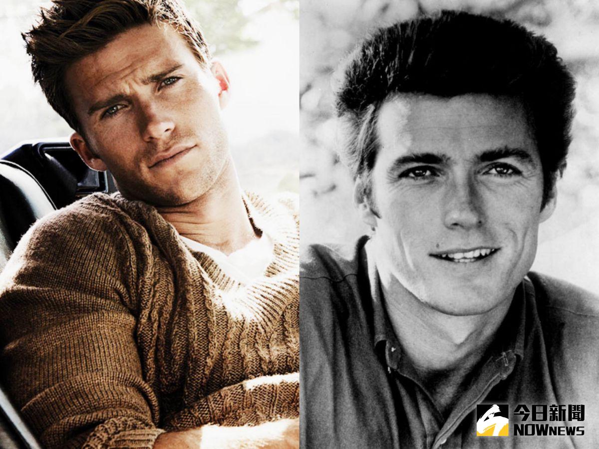 ▲史考特（左）「神複製」爸爸克林伊斯威特年輕時期。（圖／威視，2017.06.11）