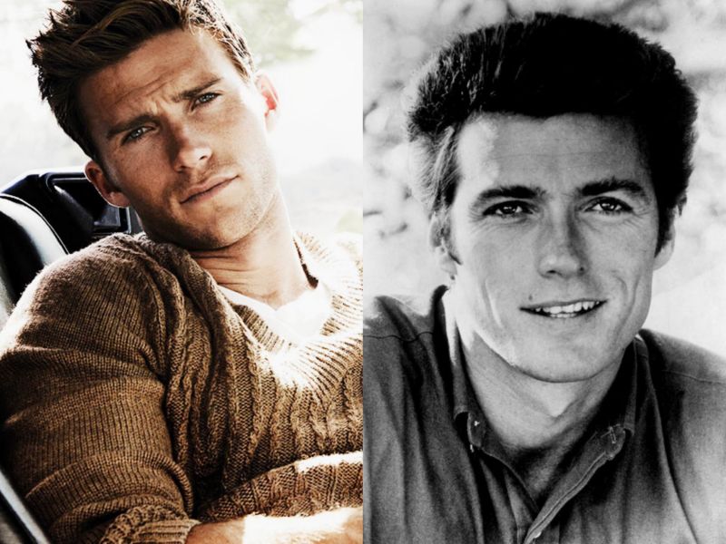 ▲史考特（左）「神複製」爸爸克林伊斯威特年輕時期。（圖／威視，2017.06.11）