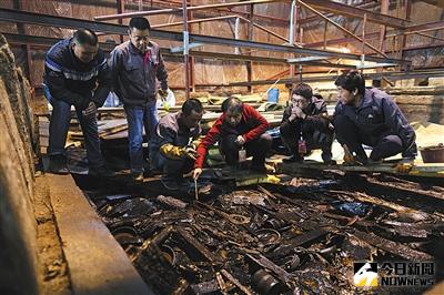 西漢海昏侯墓發掘現場。