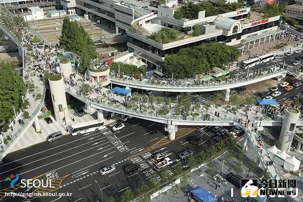▲「首爾路7017」鳥瞰圖。（圖／首爾市政府）